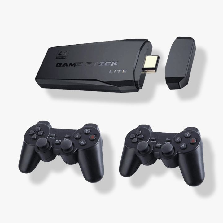 Game stick Lite 4k avec 2 mannettes sans fil pour Pc