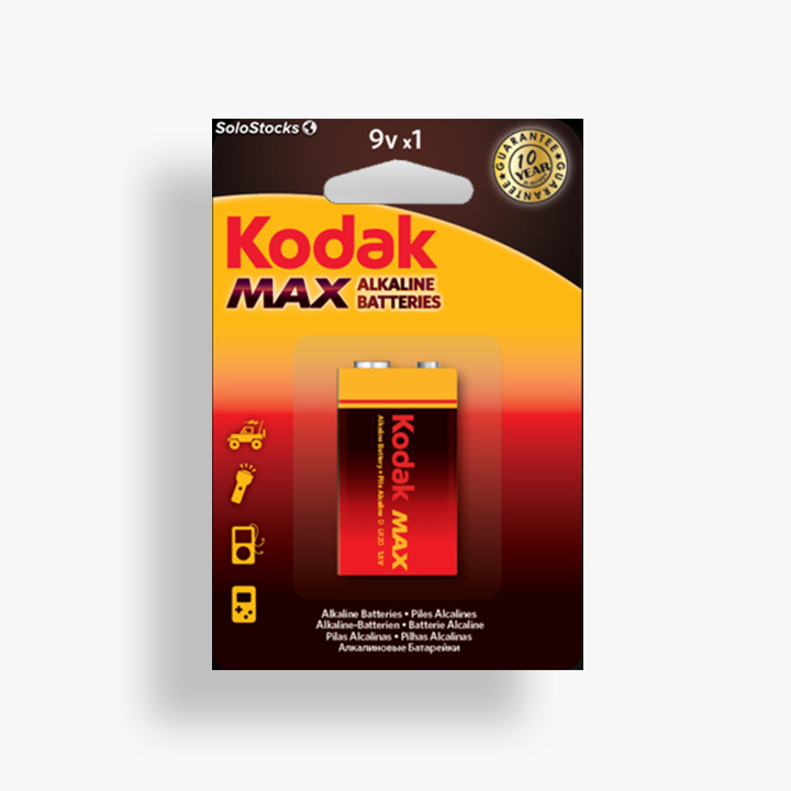 Pile Kodak 9v MAX Alkaline Batteries