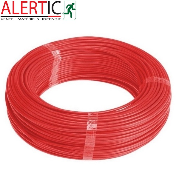 CABLE INCENDIE 1 PAIRE AWG20 0,81M ROUGE