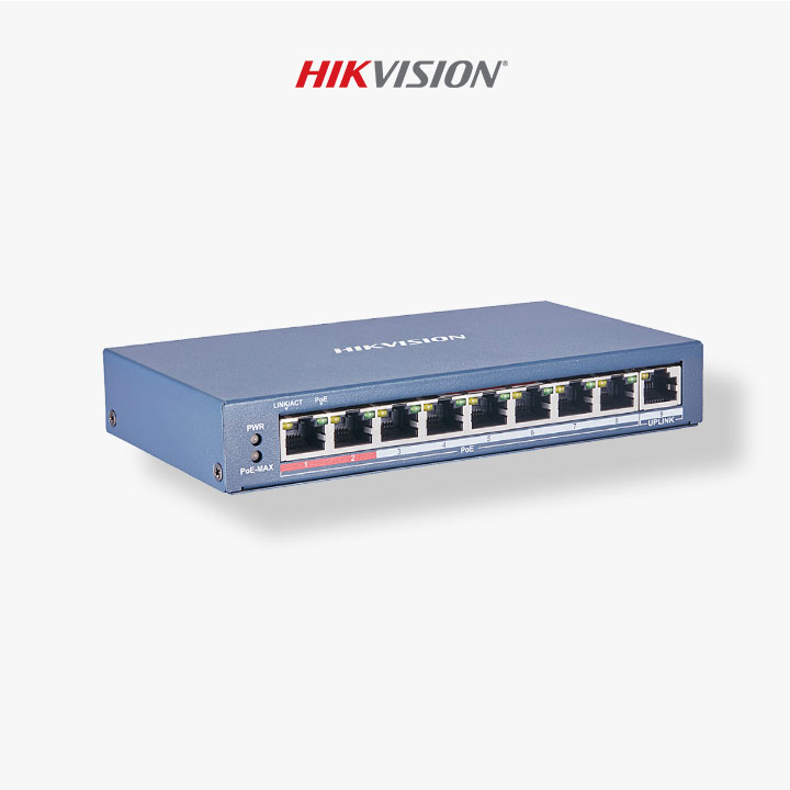 Switch HikVision 8 Ports 10/100Mbps PoE Unmanaged