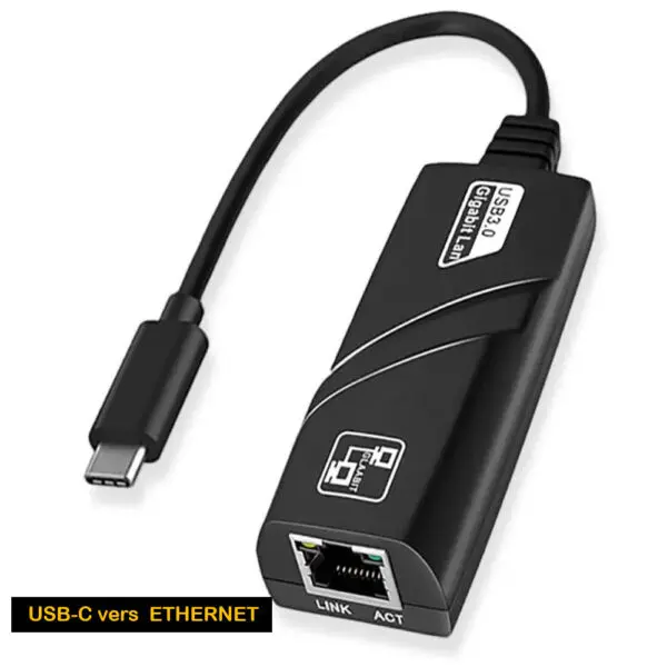 Adaptateur USB TYPE-C 3.0 TO RJ45 Ethernet Gigabit CableSolution 