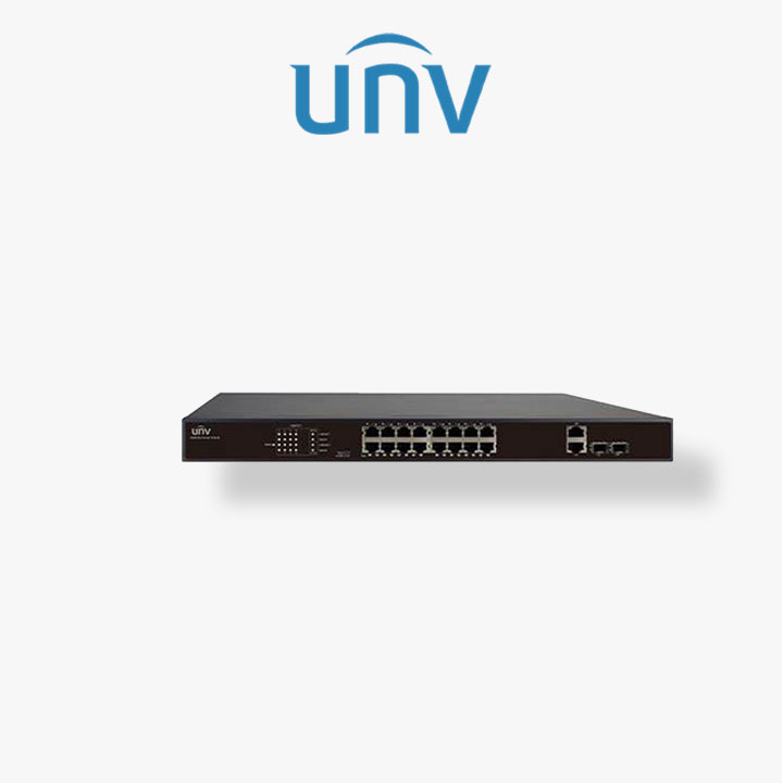 Switch Uniview 16 Ports POE 10/100 Mbps+2 Ports Gigabit