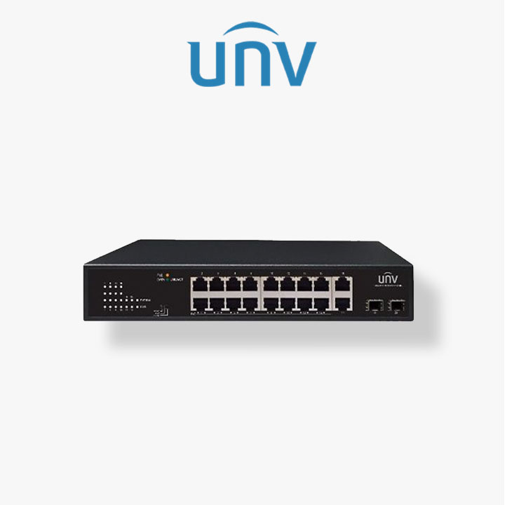 Switch Uniview 18 Ports (16 Ports Gigabit POE +2 Ports SFP )