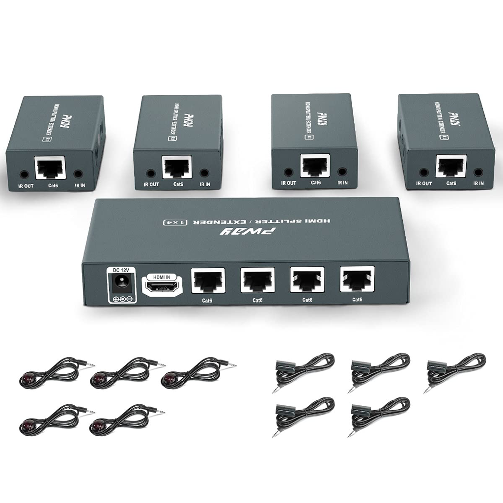KVM Extender HDMI 1x4 – Extension HDMI + USB jusqu'à 4 écrans