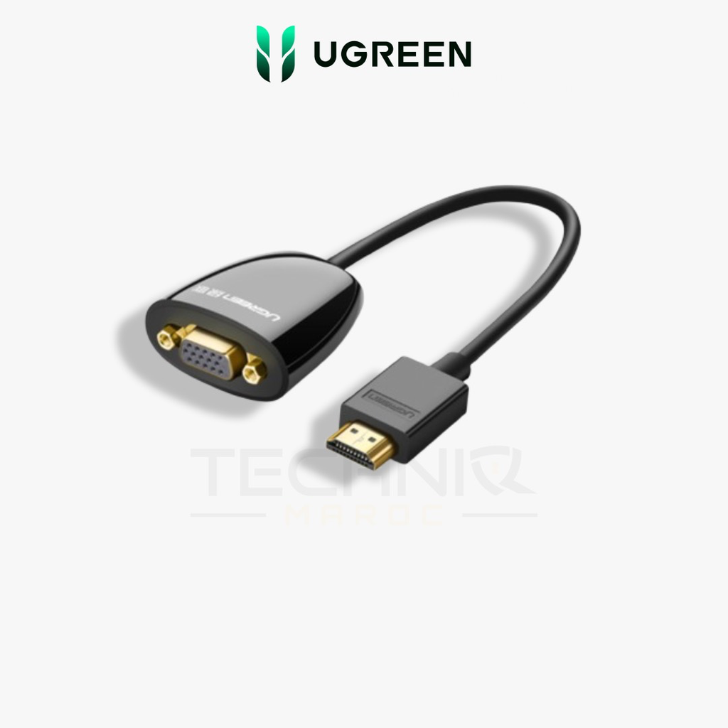 Adaptateur Ugreen HDMI vers VGA sans audio (40253) 