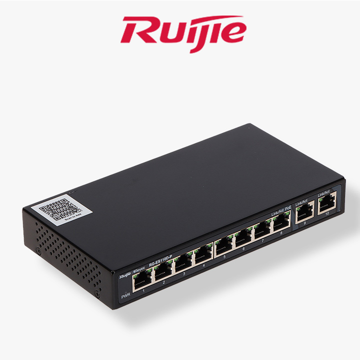 Switch Ruijie 10 ports PoE Manageable Gigabit 10/100/1000 Mbps