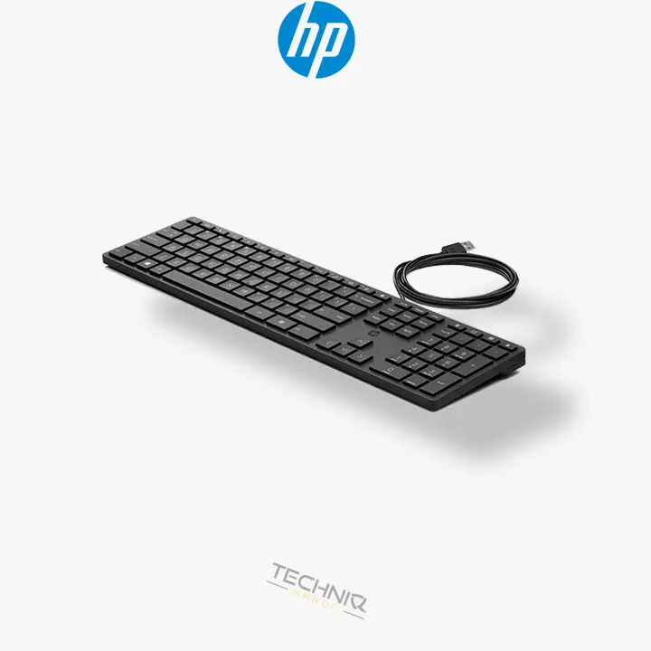 Clavier fil HP 150 wired français design compact noir664R5AA-ABF