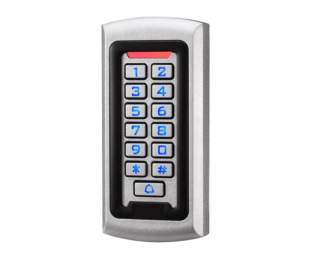 Clavier de Contrôle D'accès Autonome Métallique Code+Carte 125 Khz