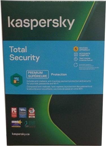 [TOTAL SECURITY 5POSTES] KASPERSKY TOTALE SECURITY 5 APPAREILS