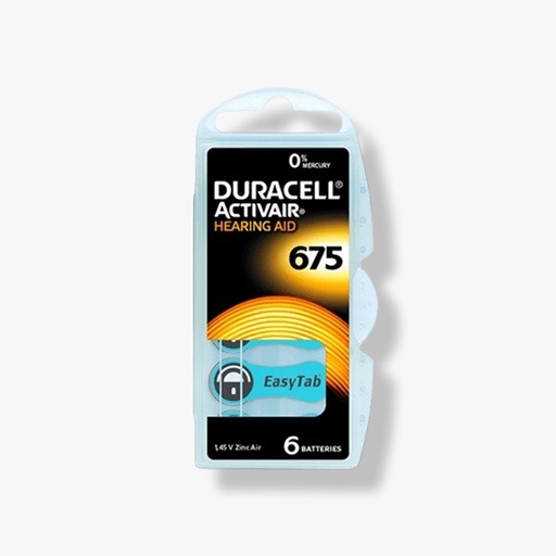 [PR44] TABLEAU PILE AUDITIF DURACELL 675