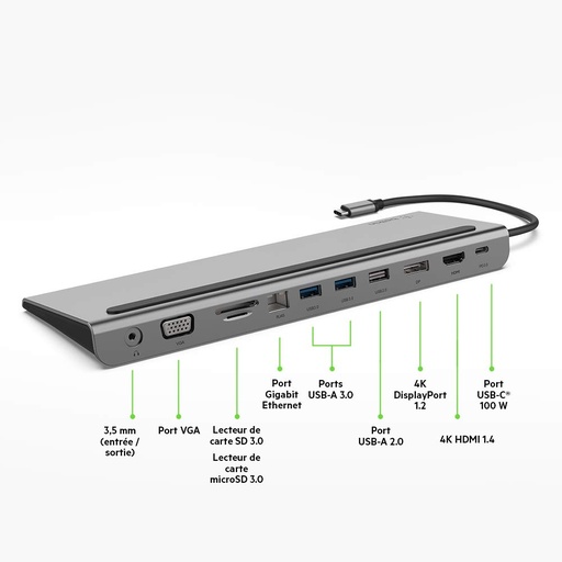 [11IN1 11 IN 1] HUB USB C Adaptateur USB C 11 en 1 