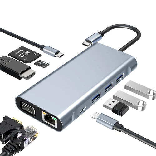 [10IN1] Adaptateur Type-c to HDMI 10 IN 1