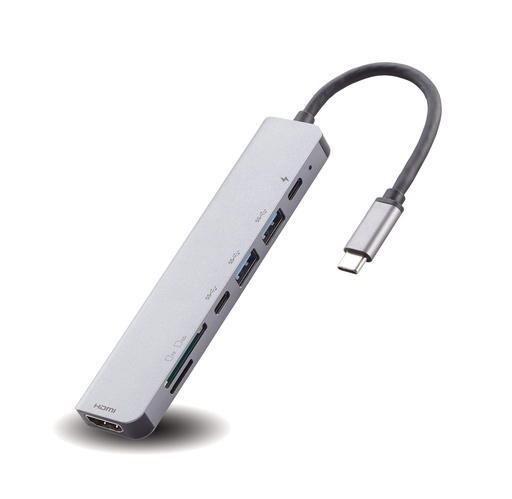 [7 port 7P 7EN1 7IN1] Adaptateur Type-c Multi function 7 in 1
