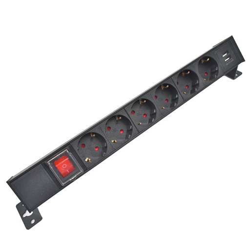 [CS-1UA-F6-KG FRA-6W] BLOC MULTIPRISE 6P PDU