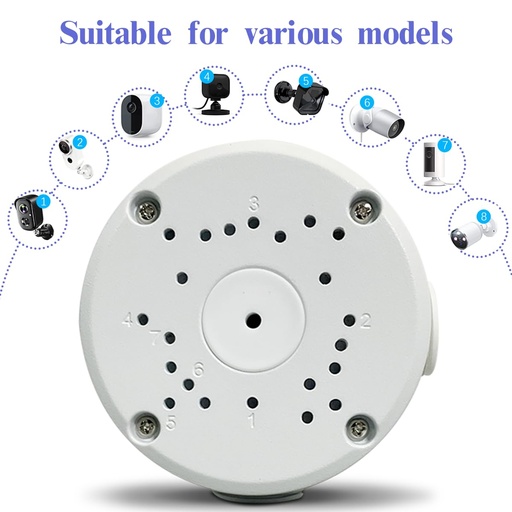 [ST-O10] Support Camera Boite Etanche Circulaire Métal 