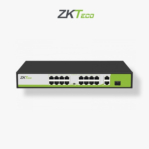 [PE162-200-C] Switch ZKTECO 16 Port POE 10/100 MBPS Unmanageable +1 Port SFP