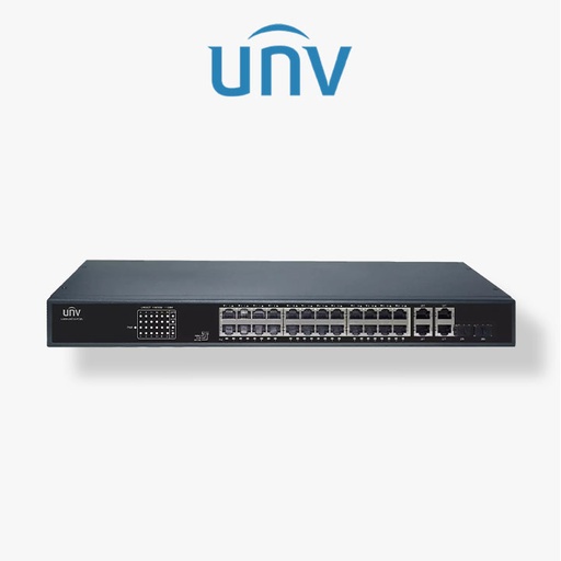 [UV-NSW2010-26GT2GC-POE-IN unv] Switch Uniview POE 26 Ports Gigabit ( 24 ports PoE + 2 ports uplink +2 SFP )