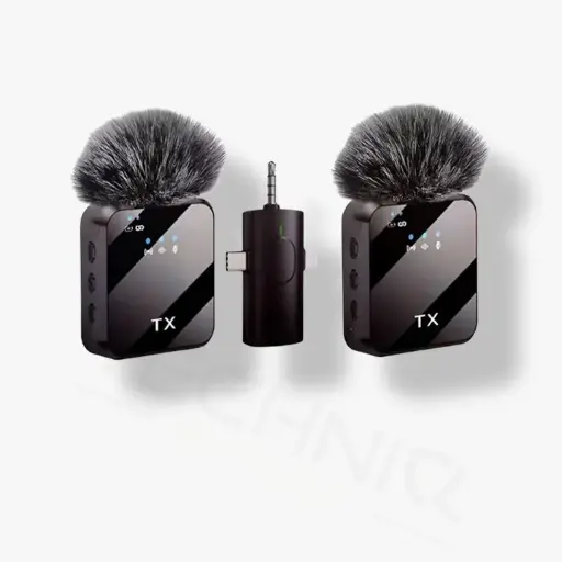 [F11-2] Microphone 2 en 1 sans fil pour iPhone/Android et Type C F11-2