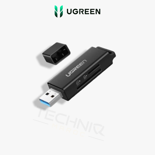 [40752] Lecteur carte mémoire SD/TF Ugreen USB 3.0 Noir (40752) 
