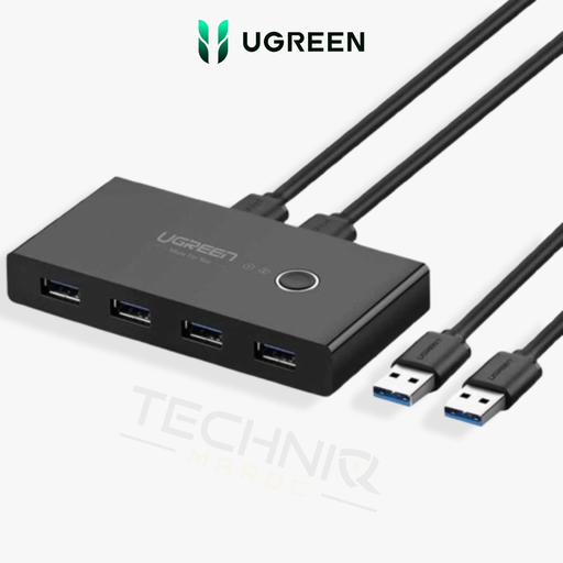 [30768] Switch USB 3.0 Ugreen 4 Ports pour 2 PC (30768) 