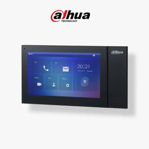 [DHI-VTH2421FB-P DHI-VTH2421FW-P] Moniteur intérieur IP Dahua Tactile 7"-Noir