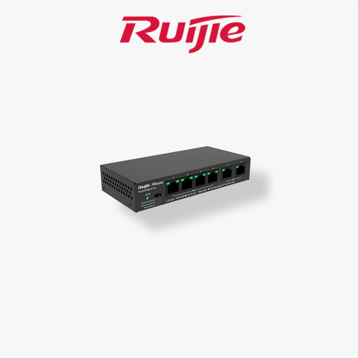 SWITCH RUIJIE 6 PORTS POE 10/100 UMANAGEABLE
